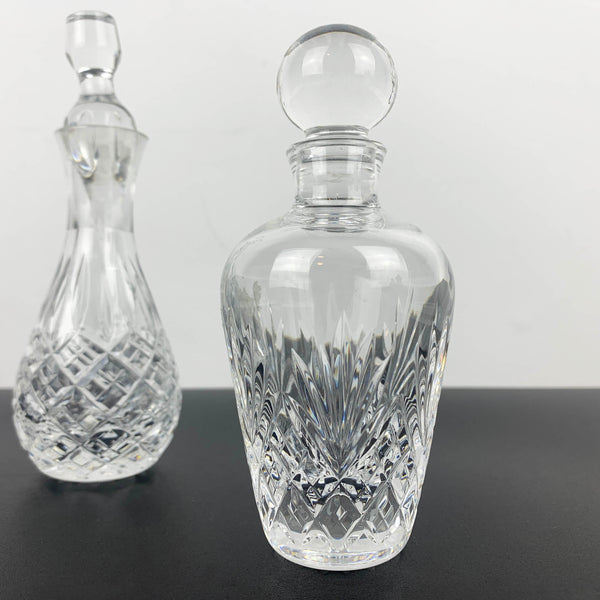 Elegant cut crystal perfume bottles - Set of 2