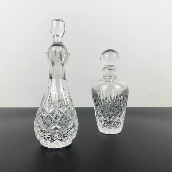 Elegant cut crystal perfume bottles - Set of 2