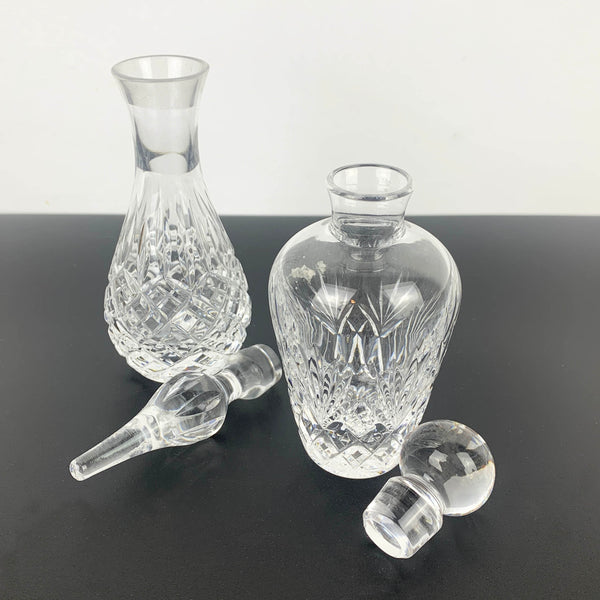 Elegant cut crystal perfume bottles - Set of 2