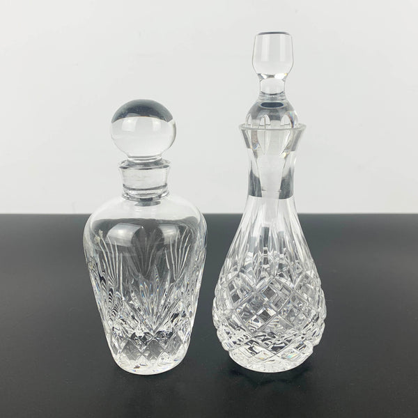 Elegant cut crystal perfume bottles - Set of 2