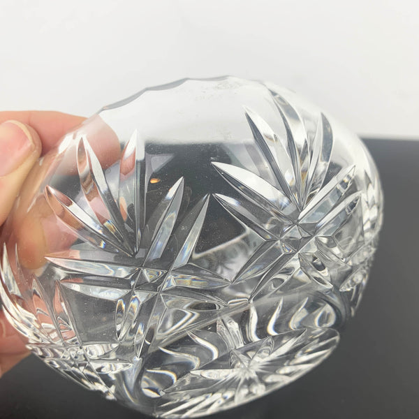 Small cut crystal sugar and candy bowl