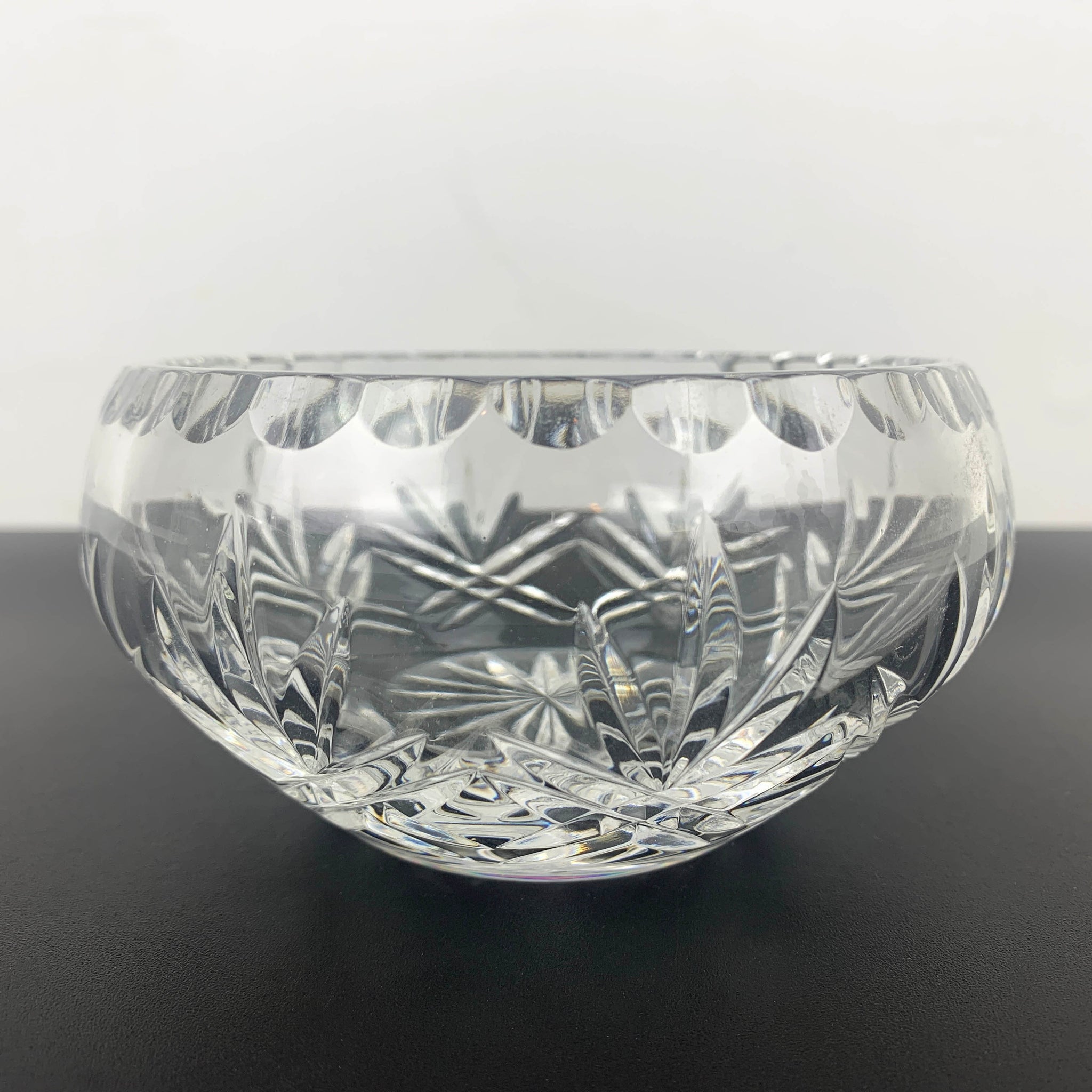 Small cut crystal sugar and candy bowl