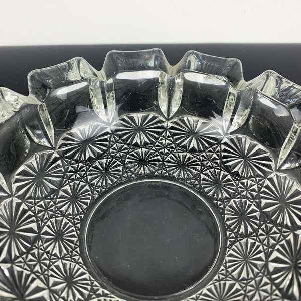 Decorative mid century glass ashtray