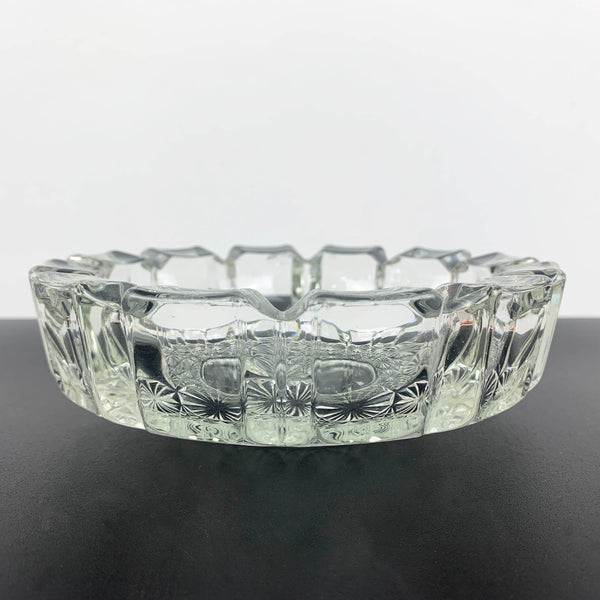 Decorative mid century glass ashtray