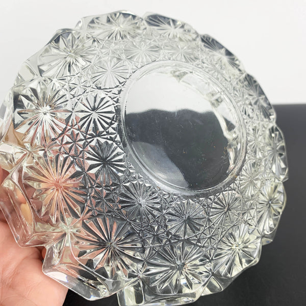 Decorative mid century glass ashtray