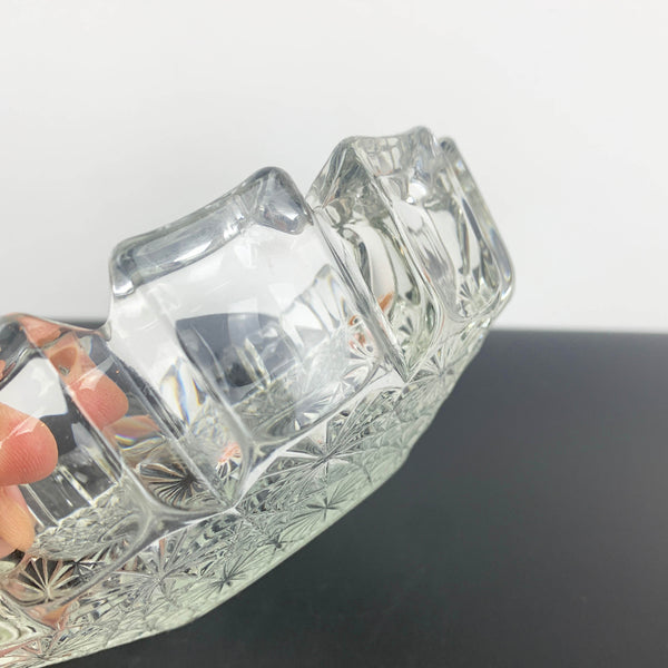 Decorative mid century glass ashtray