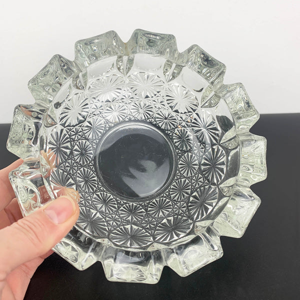 Decorative mid century glass ashtray