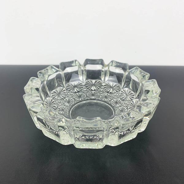 Decorative mid century glass ashtray