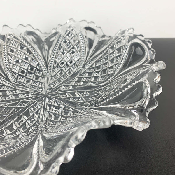 Davidson Glass oval decorative bowl pattern no. 413701 C.1903