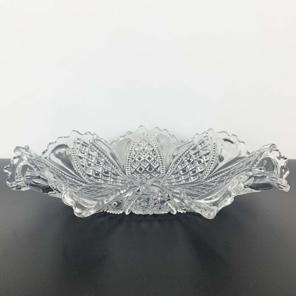 Davidson Glass oval decorative bowl pattern no. 413701 C.1903