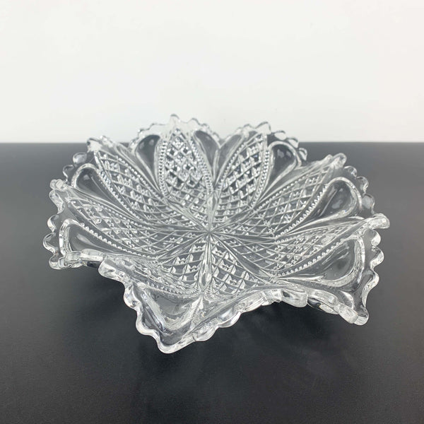 Davidson Glass oval decorative bowl pattern no. 413701 C.1903