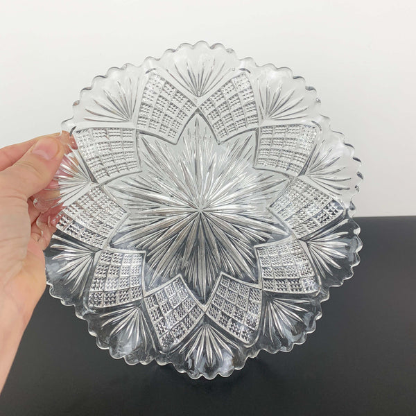 Davidson Glass round decorative bowl pattern no. 285342 C.1897