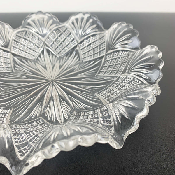 Davidson Glass round decorative bowl pattern no. 285342 C.1897