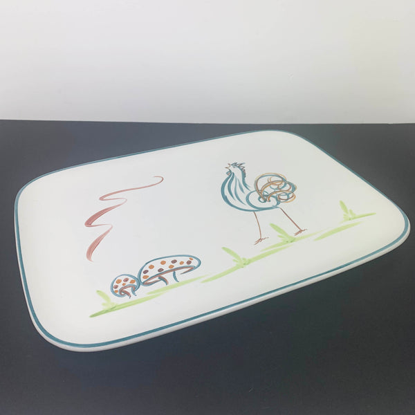 Denby Pottery 'Flair' large rooster serving platter