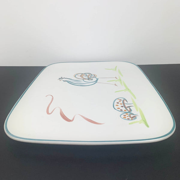 Denby Pottery 'Flair' large serving platter side view