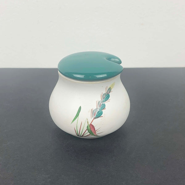 Denby 'Green Wheat' lidded mustard pot