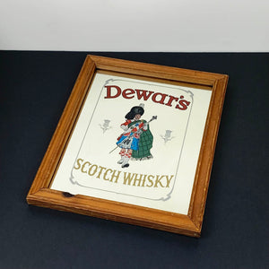 Dewar's Scotch Whisky framed advertising mirror