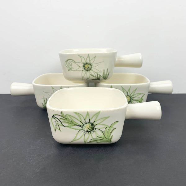 Rare Diana Pottery ramekin set of 4