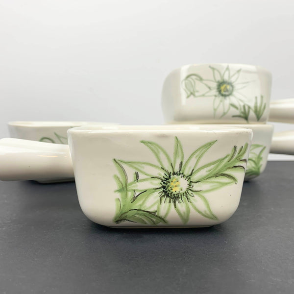 Rare Diana Pottery 'Flannel Flower' ramekin - Set of 4