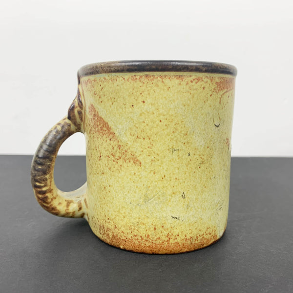 Gempo Pottery Dinosaur Coffee and Tea Mug plain rear of mug