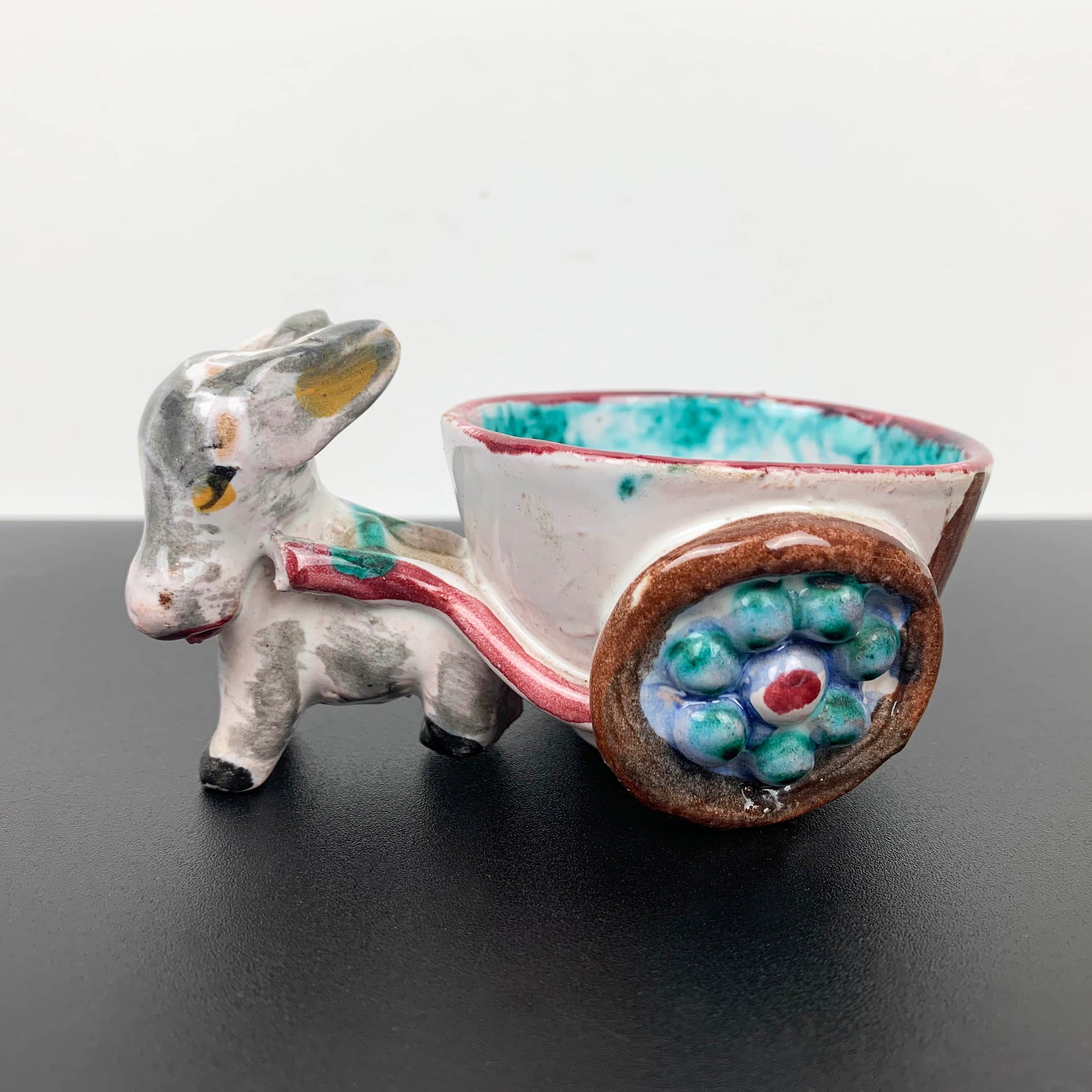 Cute vintage donkey and cart ornament