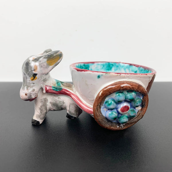 Cute vintage donkey and cart ornament