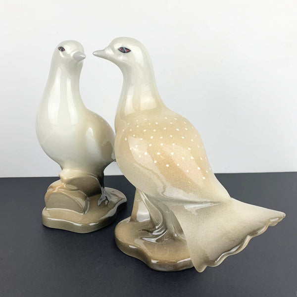 Pair of porcelain home decor bird statues