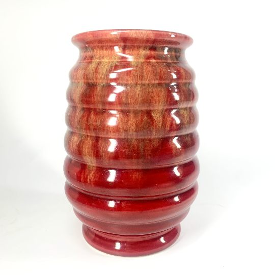 Crown Ducal 1930s Vase burgundy ombre