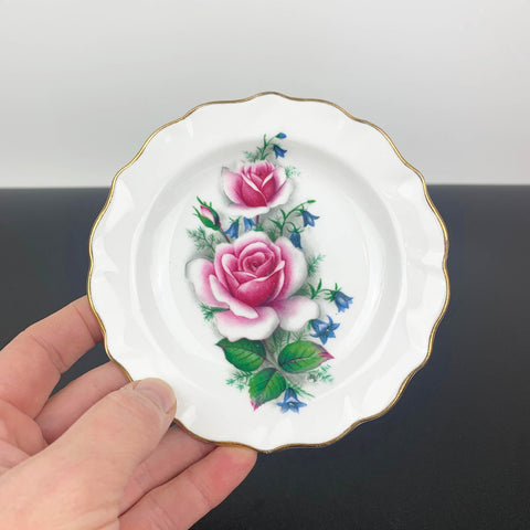 Duchess Bone China Pink Rose pin dish