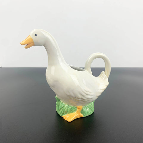 Ceramic duck figural milk jug