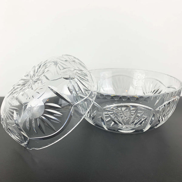 Edinburgh Crystal art deco salad bowls - Set of 2 nested