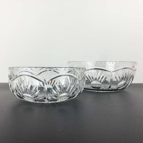 Edinburgh Crystal art deco salad bowl set