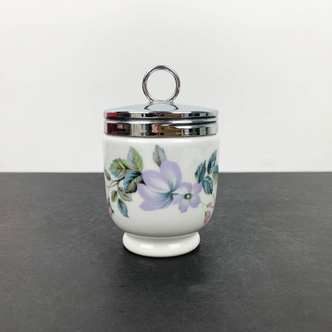 Royal Worcester 'June Garland' Porcelain Egg Coddler