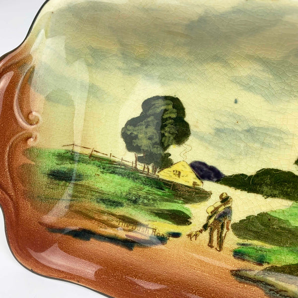 Rare 1920's Empire Ware 'The Bush Road' marking on tray