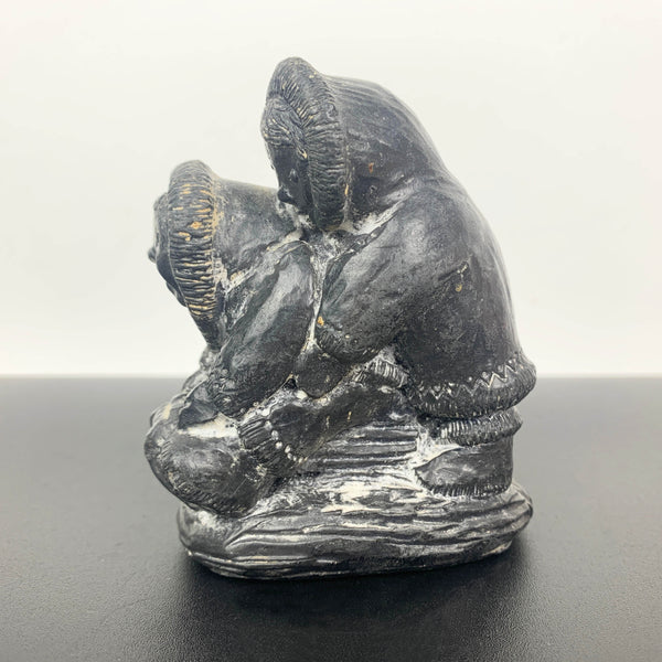 The Wolf Sculptures Eskimo/Inuit hand carved soapstone ornament