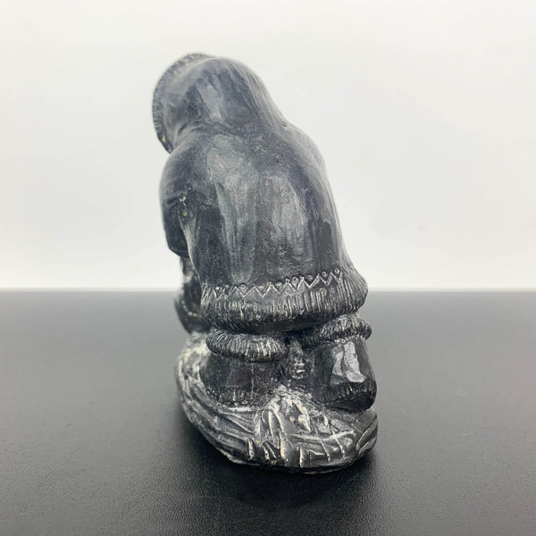 The Wolf Sculptures Eskimo/Inuit hand carved soapstone ornament