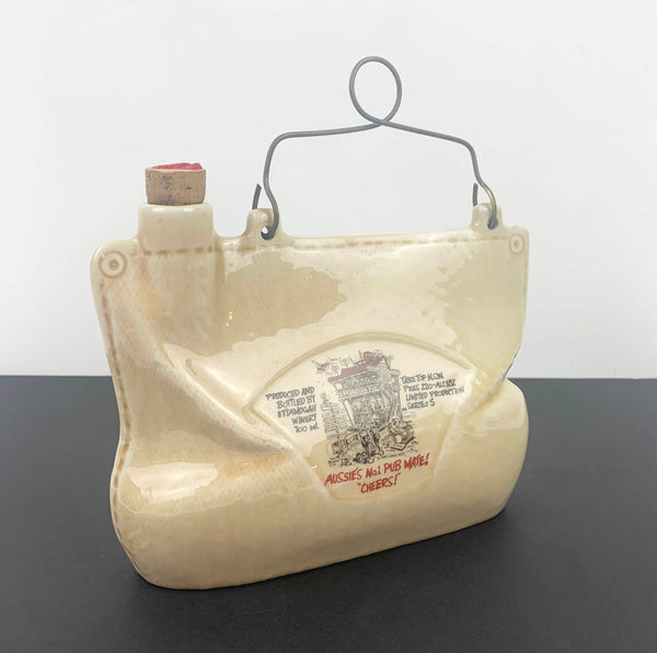 Ettamogah Pub 1980s collectible ceramic wine pouch