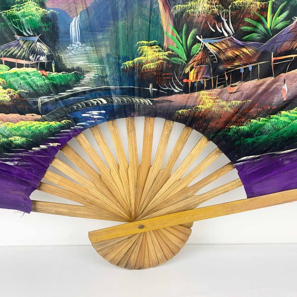 Asian hand painted folded fans - Set of 2