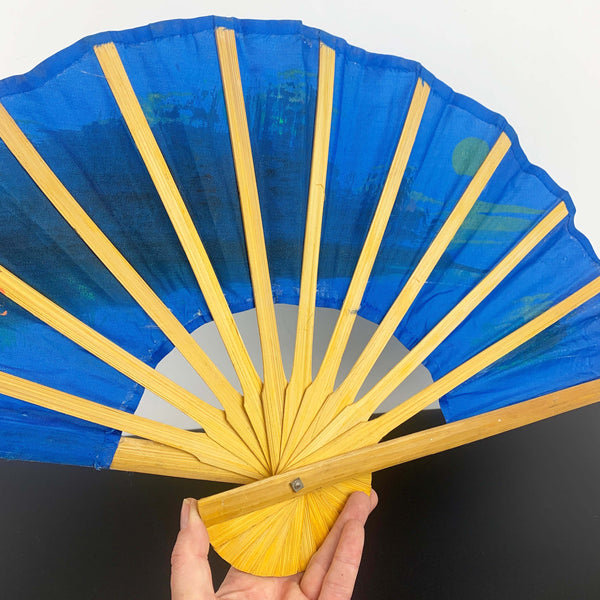 Asian hand painted folded fans - Set of 2