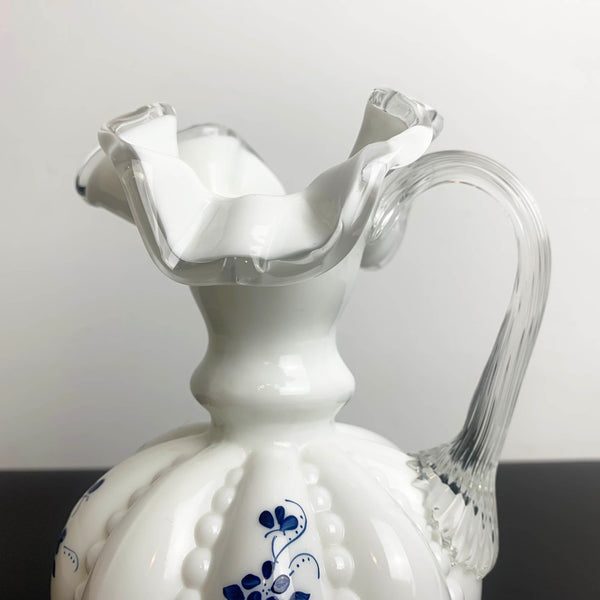 Rare decorative hand painted jug by Dan Anderson for Fenton