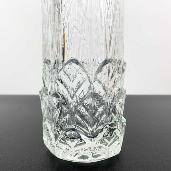 Fidenza Italian Layered Leaf textured small glass vase