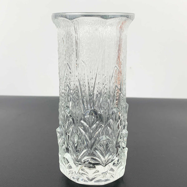 Fidenza Italian Layered Leaf textured small glass vase