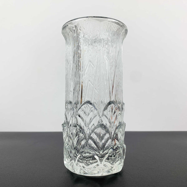 Fidenza Italian Layered Leaf textured small glass vase