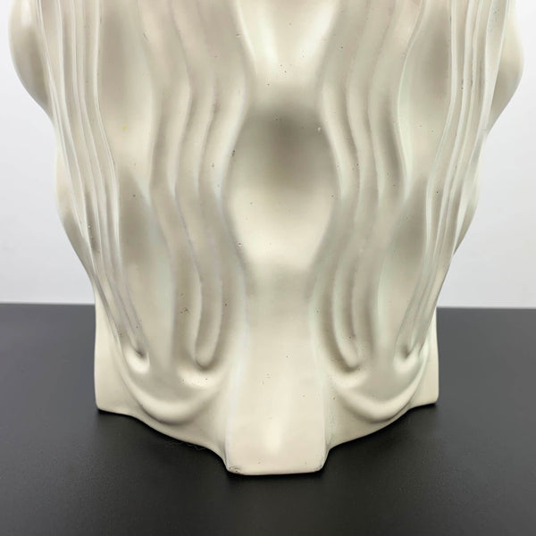 Rare art nouveau ripple vase close up