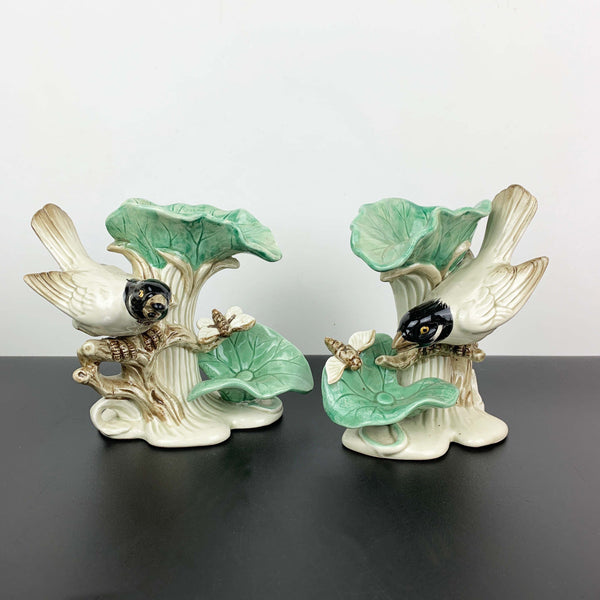 Fitz and Floyd rare 'Lotus Bird' figural candle holders 1978 - Set of 2