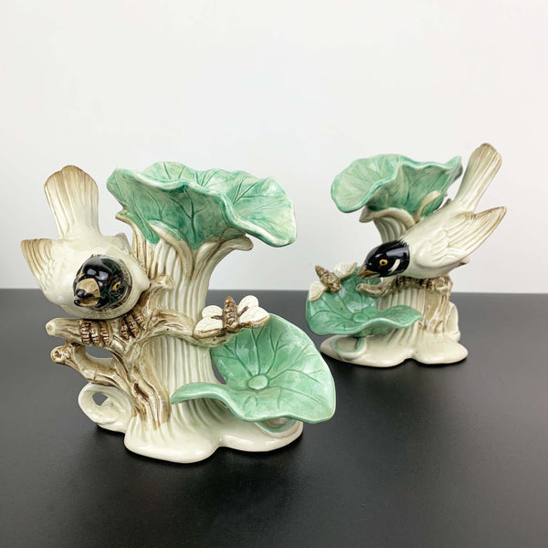 Fitz and Floyd rare 'Lotus Bird' figural candle holders 1978 - Set of 2