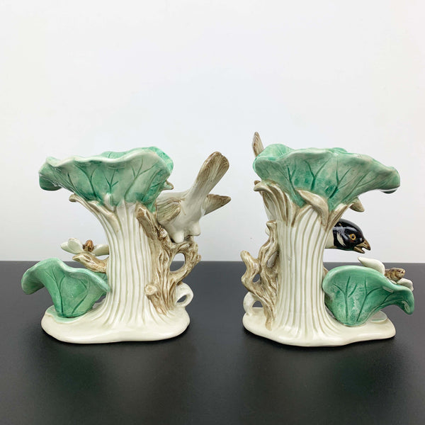 Fitz and Floyd rare 'Lotus Bird' figural candle holders 1978 - Set of 2