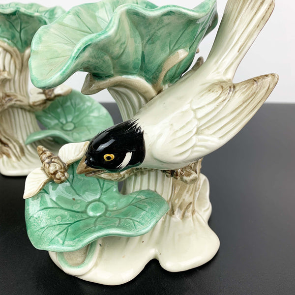 Fitz and Floyd rare 'Lotus Bird' figural candle holders 1978 - Set of 2