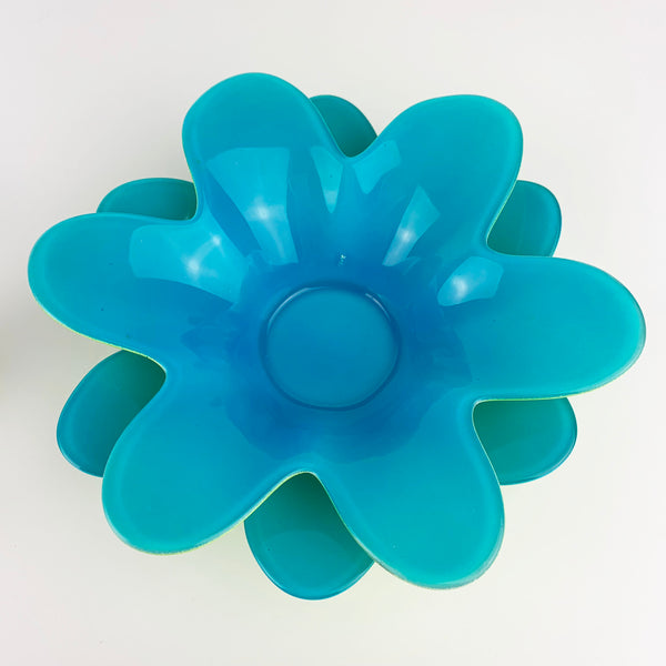 Flower Shape Glass Candle Holders