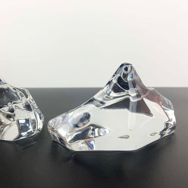 Franklin Mint 1987 crystal iceberg sculpture - Set of 2